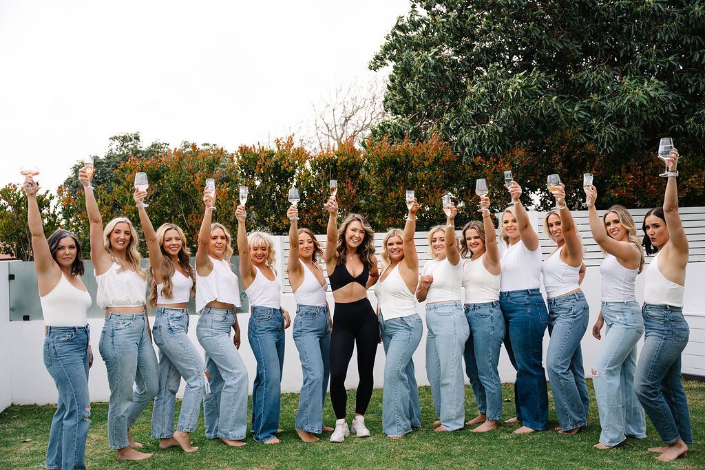 Group hands up celebration